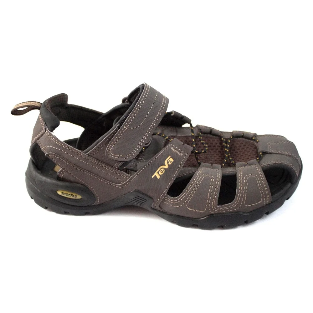 Teva Forebay Fisherman Mens‎ Sport Hiking Sandals Shoc Pad Walking Brown Size 8